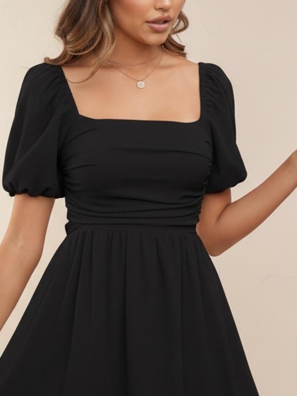 Puff Sleeve Square Neck